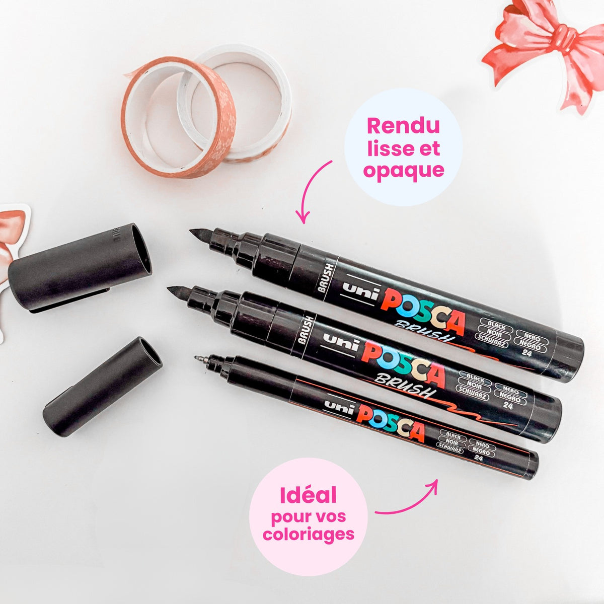 Lot de 3 Feutres Posca - Brush