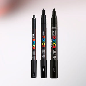 Lot de 3 Feutres Noirs POSCA