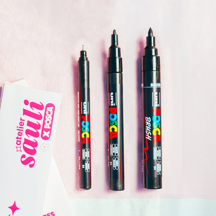 Lot de 3 Feutres Noirs POSCA
